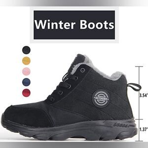 (5-3262) Weweya Women's Snow Boots Fur Lined Booties Sz 39 (8.5)
